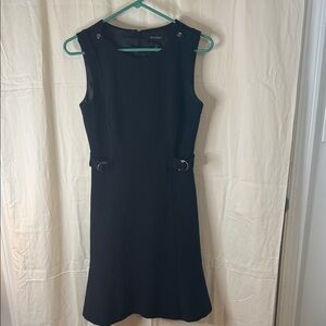 White House Black Market Black Sleeveless Midi Sheath Dress